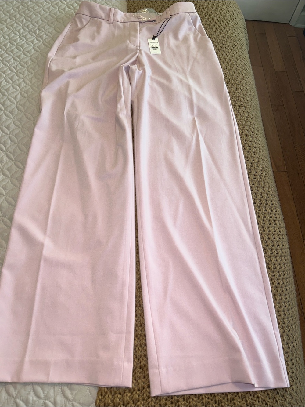 Express Wide Leg Trousers in Light Pink